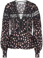 Thumbnail for your product : Self-Portrait Ditsy floral jacquard top