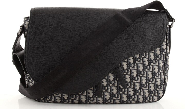 Christian Dior Saddle Flap Messenger Bag Oblique Canvas and Leather Medium  - ShopStyle
