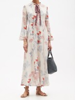 Thumbnail for your product : Emporio Sirenuse - Tracey Spring Flowers-print Cotton Dress - White Print