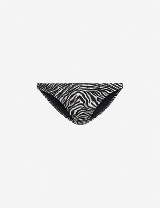 Ted Baker Flossa zebra-print low-rise bikini bottoms
