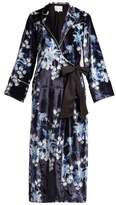 Thumbnail for your product : Johanna Ortiz New Sunrise Floral-print Velvet Gown - Womens - Blue Multi