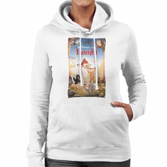 Disney Bambi Classic Poster Design Women's Hooded Sweatshirt White