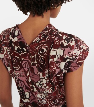 【送料 関税込】’S Max Mara Affetto floral silk midi dress S Max Mara Affetto floral silk midi dress - ShopStyle