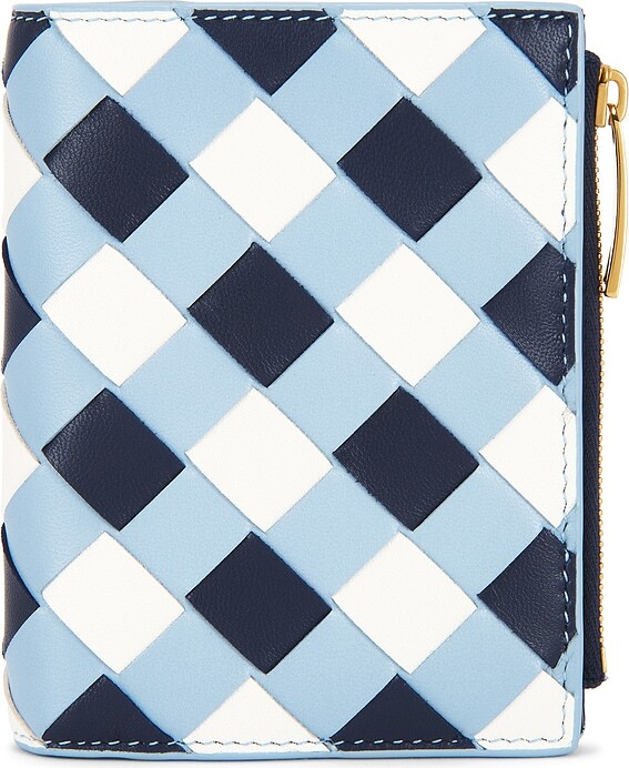 Bottega Veneta Small Bi-Fold Wallet in Blue