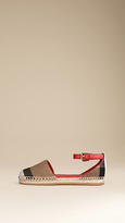Thumbnail for your product : Burberry Canvas Check Espadrille Sandals