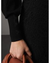 Thumbnail for your product : Burberry Open-knit Detail Cashmere Crew Neck Sweater