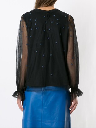 Nk Okla embroidered tulle blouse