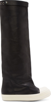 Thumbnail for your product : Rick Owens Black Leather Knee-High Muck Boots