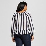 Thumbnail for your product : Merona Women's Plus Size Feminine Top Navy Stripe