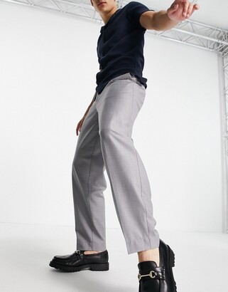 New Look loose fit smart pants in gray