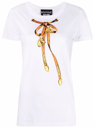 Boutique Moschino bow-print cotton T-shirt