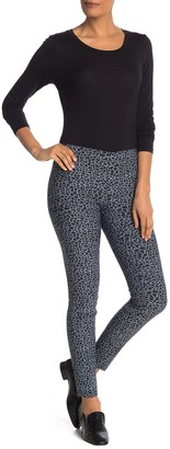 Tractr Leopard Print Back Zip Pull-On Pants
