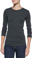 Thumbnail for your product : Neiman Marcus Majestic Paris for Knit Crewneck Long-Sleeve Top, Ocean