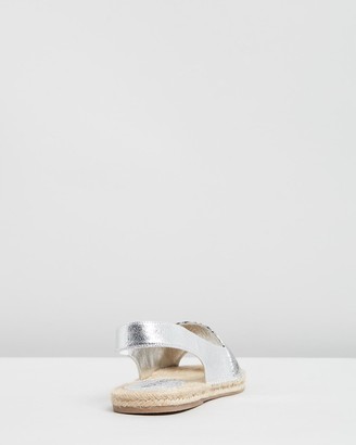 Holster Women's Silver Flat Sandals - Chloe - Size One Size, 11 at The Iconic