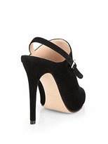 Thumbnail for your product : Miu Miu Suede Sling-Back Pumps