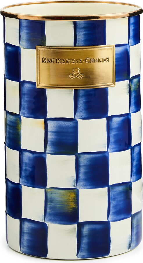 Mackenzie Childs Royal Check Utensil Holder