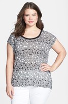 Thumbnail for your product : MICHAEL Michael Kors 'Petticoat' Jersey Top (Plus Size)