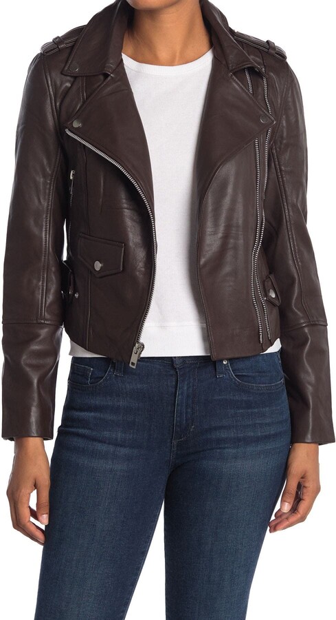 chocolate leather jacket womens
