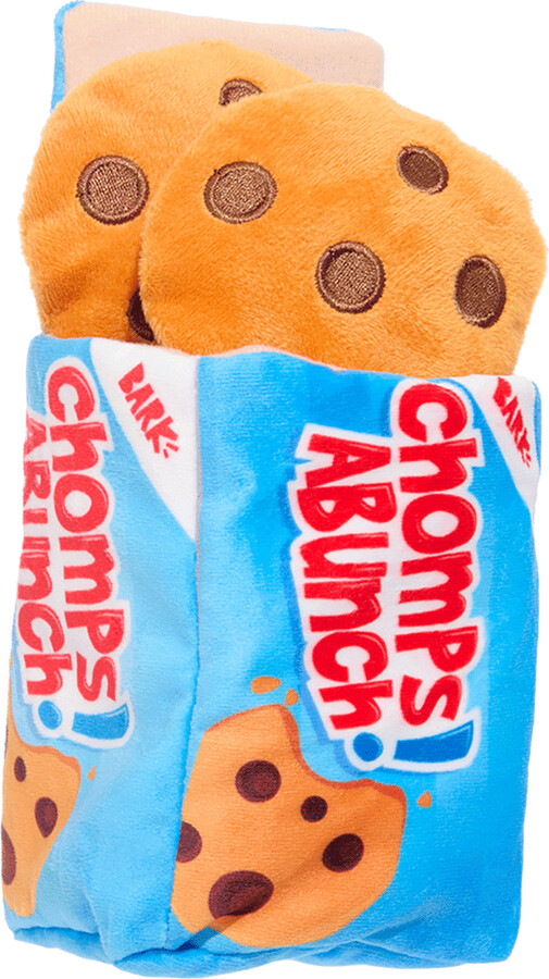 BARK Chomps Abunch Dog Toy, Plush Cookie Box with Cookies, Squeaky, XS to Small Dogs