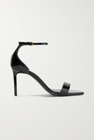 Thumbnail for your product : Saint Laurent Amber Patent-leather Sandals