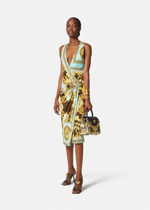 Versace Fendace Gold Baroque Midi Dress - ShopStyle