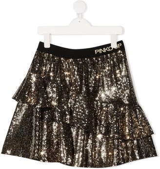 Pinko Kids TEEN glitter-embellished tutu skirt