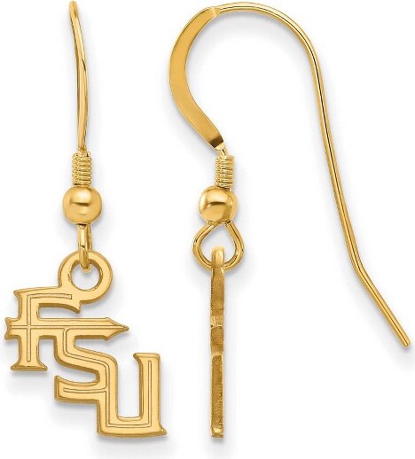 Black Bow Jewelry Co. BlackBowJewelry14kYellowGoldPlatedSterlingSilverFloridaStateSeminolesNCAALogoFSUDangleEarrings