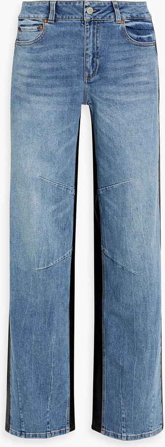 Alice + Olivia Parker high-rise barrel-leg jeans
