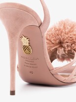 Thumbnail for your product : Aquazzura X Browns 50 pink 120 pom-pom leather sandals