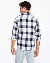 Thumbnail for your product : Express Slim Large Plaid Soft Wash Button-Down Shirt