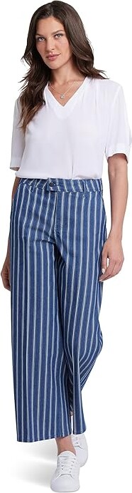 NYDJ Mona Trouser Women's Jeans Huelva Stripe : 6 27, Cotton/Denim/Elastane