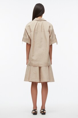 L’Or waist tuck shirt dress khaki Tucked Front Shirt Dress in KHAKI - ShopStyle