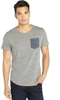 Thumbnail for your product : Cohesive grey cotton blend knit 'Picchu' tee with printed yoke and pocket