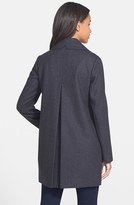 Thumbnail for your product : Vera Wang Bouclé Trim A-Line Wool Blend Coat (Online Only)