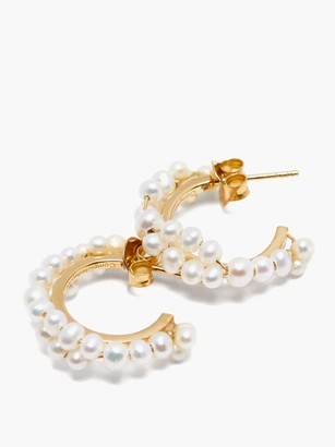COMPLETEDWORKS Stratus Pearl & 14kt Gold-vermeil Hoop Earrings - Pearl