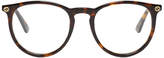 Thumbnail for your product : Gucci Tortoiseshell Round Pantos Glasses