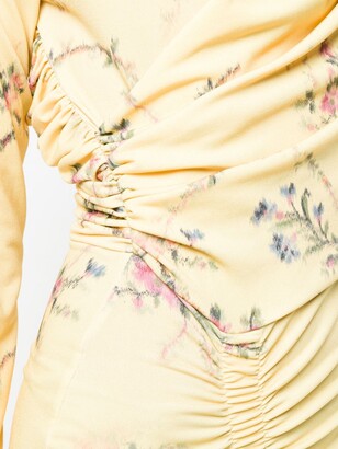 Preen by Thornton Bregazzi Floral Print Ruched Dress