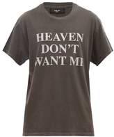 Thumbnail for your product : Amiri Heaven And Hell Cotton-jersey T-shirt - Mens - Black