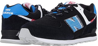 new balance 574 black with faded cobalt