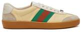 Thumbnail for your product : Gucci Jbg Leather And Suede Low Top Trainers - Mens - Multi