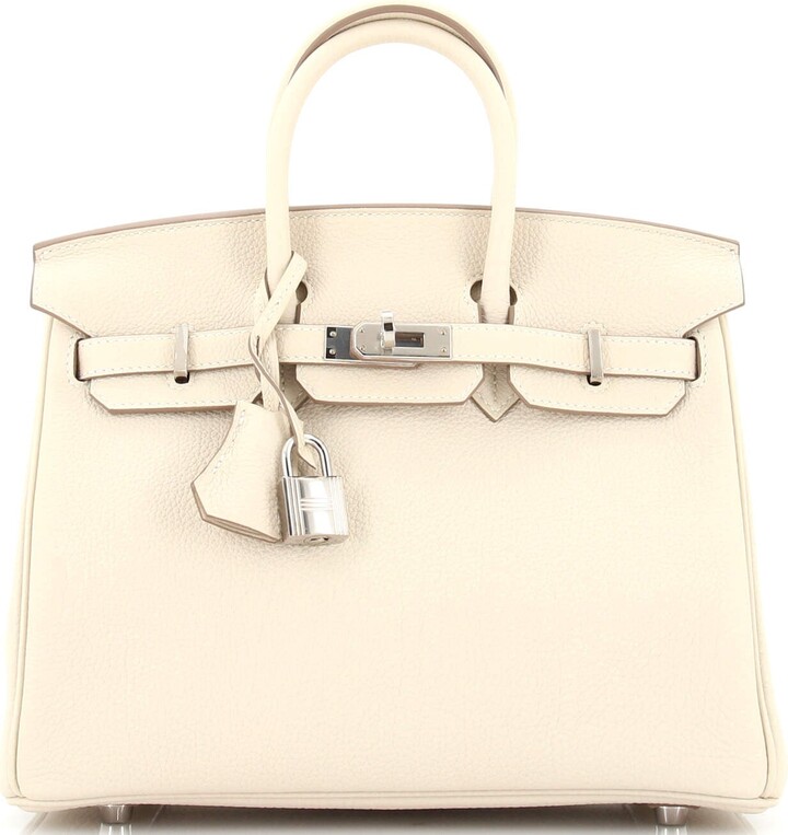 Hermes Birkin 25 leather handbag - ShopStyle Shoulder Bags