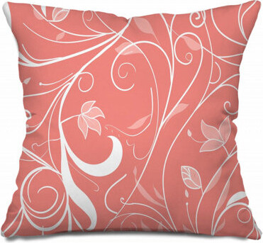 VisionDecor Floral Throw Pillow Art Cotton Twill Pillows