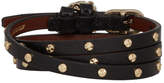 Thumbnail for your product : Alexander McQueen Black and Gold Studded Multi Wrap Bracelet