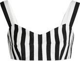 Thumbnail for your product : Dolce & Gabbana Cropped striped woven cotton-blend top