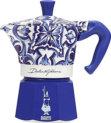 Bialetti x Dolce Gabbana Blu Mediterraneo Moka Express Coffee Maker 3 Cup