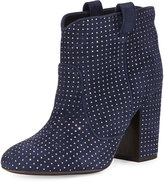 Thumbnail for your product : Laurence Dacade Pete Studded Suede Ankle Boot, Blue/Ruthenium
