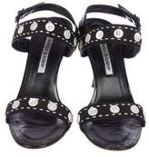 Thumbnail for your product : Manolo Blahnik Button-Accented Slingback Sandals