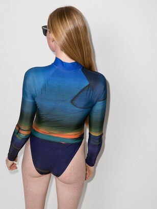 Louisa Ballou Landscape-Print Swimsuit