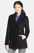 Thumbnail for your product : Vince Camuto Knit Trim Wool Blend Coat (Online Only) (Regular & Petite)