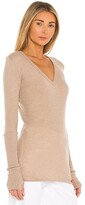 Thumbnail for your product : Enza Costa Rib Cuff V Neck Long Sleeve Tee